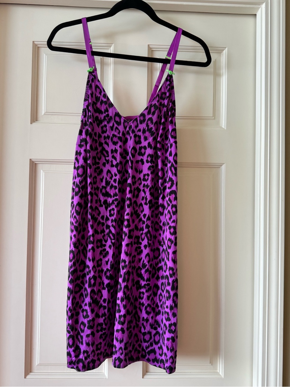 Cacique Purple and Black Leopard Slip